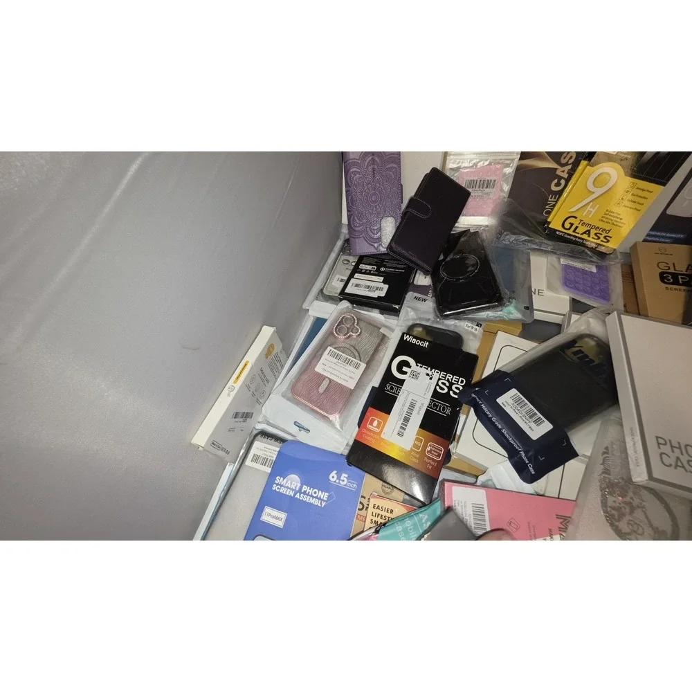 60 + Pc Bulk Phone Case Lot iPhone Samsung Mixed + Screen Protectors